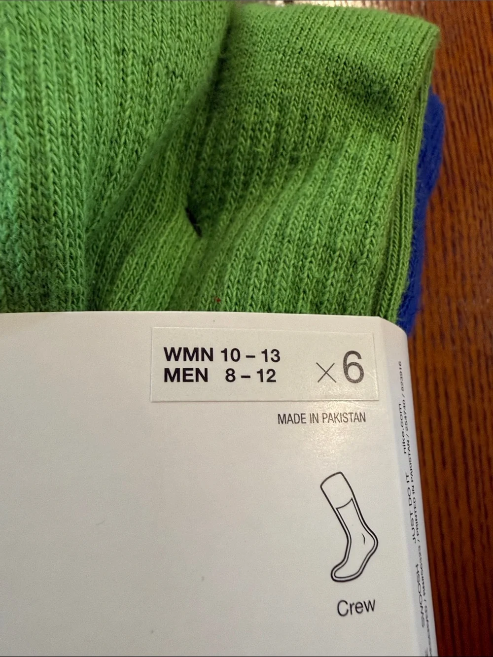 Nike Everyday Plus Crew Socks - Red, Green, Blue, orange, yellow & Purple New